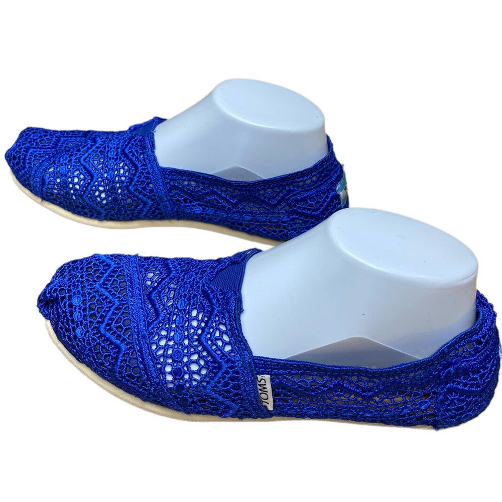 Toms Blue Lace Flats